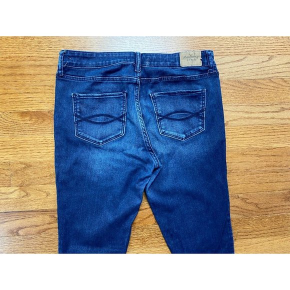 Abercrombie Fitch Dark Blue Jeans Size 6R Skinny 28X29 Medium Wash Medium Rise - Picture 5 of 7
